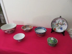 ARTÍCULOS DECORATIVOS ORIENTALES VINTAGE 6 PIEZAS - Imagen 1 de 12