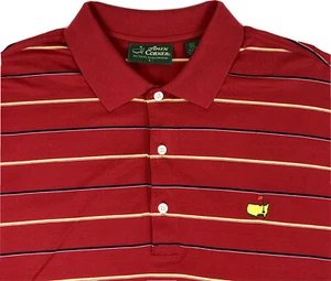 Amen Corner Herren Augusta Masters Golfturnier rot gestreift Pima Polo Large - Bild 1 von 6