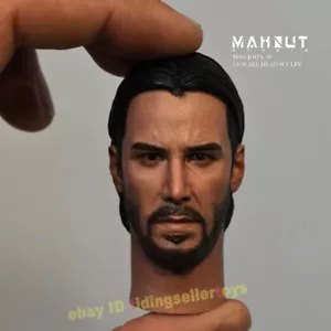 MAXNUT Keanu Reeves 1/6 Headsculpt For 12" Male Action Figures Toys Stand Ver. - Picture 1 of 7