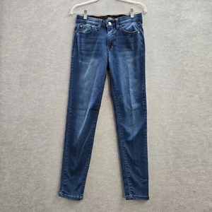 Curve Appeal Women Jeans 6/28 Blue Denim Skinny Mid Rise Dark Wash - Picture 1 of 12