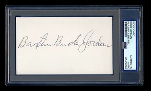 BUCK JORDAN SIGNED MINT INDEX CARD PSA/DNA AUTOGRAPHED REDS GIANTS BOSTON BRAVES - Picture 1 of 1