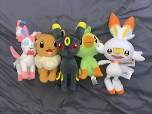 Pokémon Umbreon Eevee, Grookey WCT Wicked Cool Toys 9” Plush W/ Extras! - Picture 1 of 6