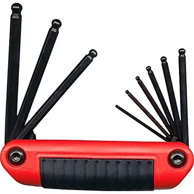 Eklind 5/64 to 1/4 in. SAE Ergo Fold 9 in 1 Ball End Hex Key Set 9-Piece - Image 1 of 4