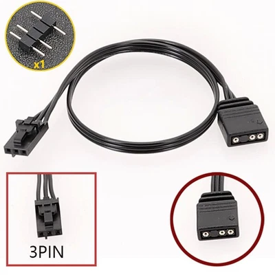 For Corsair 4 Pin RGB to Standard ARGB 5V 3 Pin Connector Adapter 25cm - Image 1 of 3