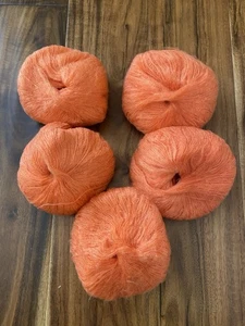 5 Skeins Orange Mohair 120g #361 - Picture 1 of 3