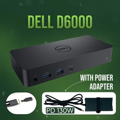 Genuine Dell USB-C 4K Dual Docking Station for HP EliteBook 840 G6 w/AC Adapter - Image 1 of 4