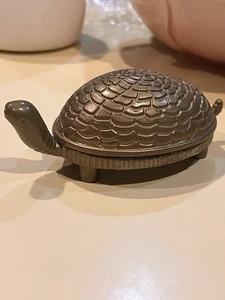 IKEA Statue Figurine TURTLE Brass/Gold Jewelry Trinket Shell Box Votive Candle - Picture 1 of 8