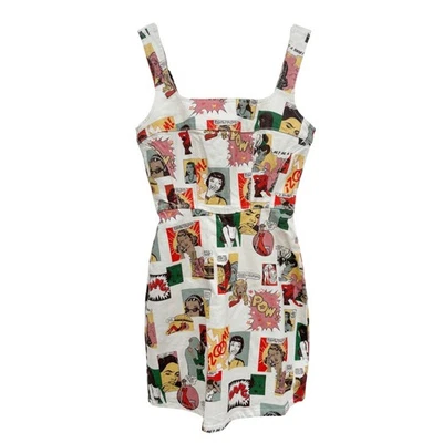 Mini vestido para mujer Reformation Jeans Davies Bustier denim estampado de cómics talla 2 Foto 1 de 4