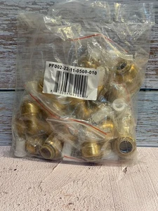 Push-to-Connect Brass Elbow Fittings 10-Pack Plumbing Parts 1/2 Inch New - Picture 1 of 4