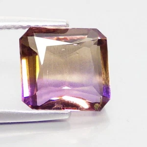 4.09 Ct Topclass (9 x 9 mm) Octagon Cut Bolivia Top Bi-Color Ametrine Gemstones - Picture 1 of 7