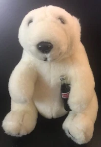 Coca Cola Polar Bear Coke Bottle Doll Plush Stuffed Animal Toy 9” 1993 Vintage - Imagen 1 de 4