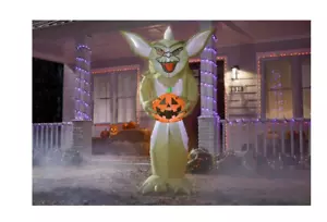 6' Inflable LED Halloween Gremlin Sosteniendo Calabaza Patio Decoración - Imagen 1 de 5