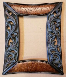 Metall Filigran/Kunstleder Holz Bilderrahmen 8x7 6x4 Foto ohne Glas oder Rückseite - Bild 1 von 11