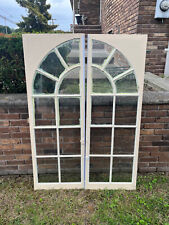 Arched Glass Cabinet Cupboard Window Doors Arch Salvaged Farmhouse Pantry Built