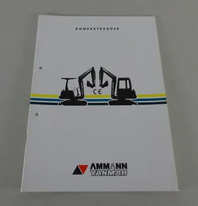 Prospekt / Broschüre Ammann / Yanmar Kompaktbagger B12 - B50 Stand 08/1995 - Bild 1 von 4