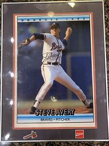 Atlanta Braves Card Promo Steve Avery 1992 DonRuss Autographed Framed Coca Cola