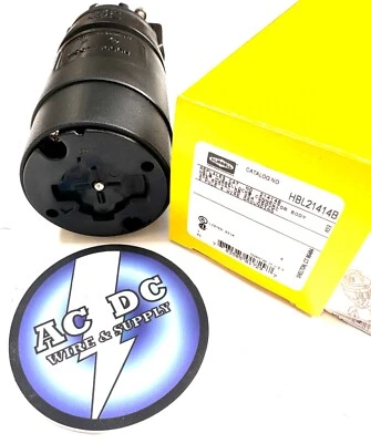 Hubbell Hbl21414b 30/20A Locking Connector 3P 4W 600Vac/250Vdc - Image 1 of 3