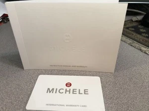 New! Authentic MICHELE Watch Instruction Manual and Blank Warranty Card - Picture 1 of 6
