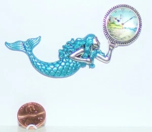 Reloj de pared sirena para casa de muñecas miniaturas azul náutico ¡hermoso! ¡Nuevo! - Imagen 1 de 11