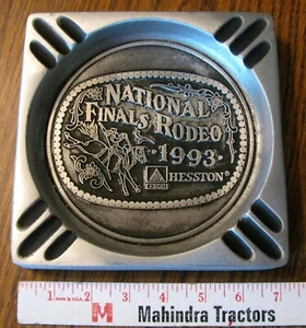 *Agco Hesston NFR Rodeo BRONC RIDING 1993 Collector Ashtray #4 Commemorative - Picture 1 of 4