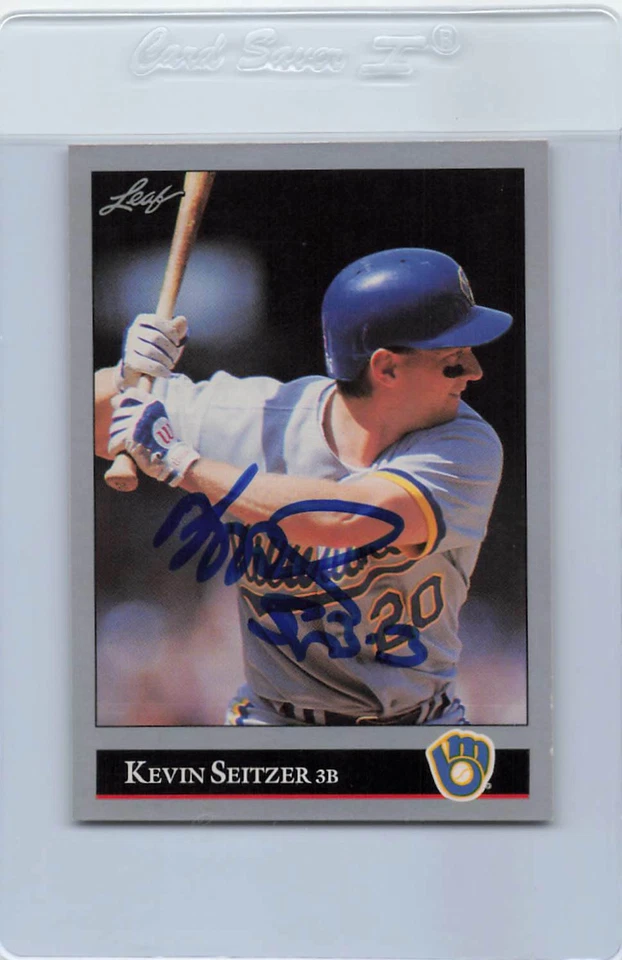 1992 Leaf #399 Kevin Seitzer Brewers Signed Auto *G432 - Image 1 of 1