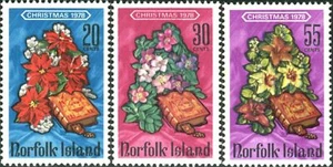 Norfolk Island 1978 SG215-217 Christmas flowers and bible set MLH - Picture 1 of 1