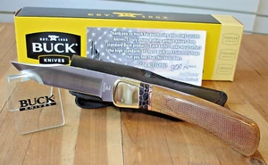 JOE HOUSER CUSTOM BUCK KNIFE 101 FIXED BLADE HUNTER 110 BROWN MICARTA HANDLE - Picture 1 of 21