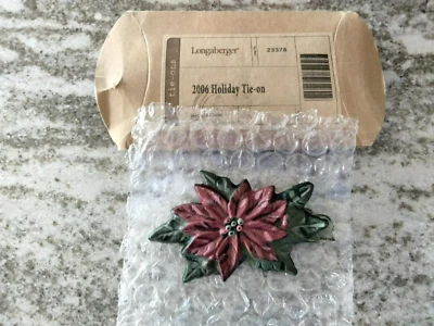Longaberger RARE 2006 Holiday Undated Tie on MINT FREE SHIPPING!