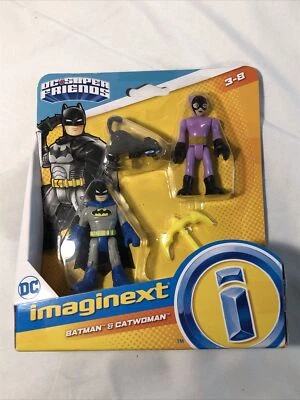 Figuras de acción IMAGINEXT DC Super Friends Batman y Catwoman con gato Foto 1 de 4