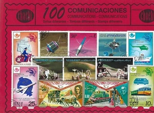SELLOS 100 DIFERENTES DE COMUNICACIONES USADO - Imagen 1 de 1