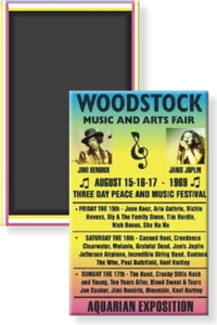 Woodstock Music Festival 1969 Poster Replik Kühlschrank Kühlschrankmagnet 2 x 3 - Bild 1 von 4