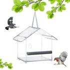 Transparent Outdoor Bird Feeding Machine with Enhanced Suction Cups Large Ta