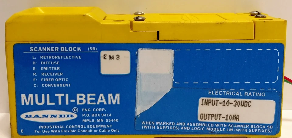 Banner Engineering EM3 MULTI-BEAM Scanner Block - Image 1 of 4