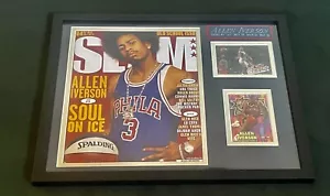 NBA: ๐ PHILADELPHIA 76ERS ALLEN IVERSON FRAMED PHOTO, MAT, CARDS, & NAMEPLATE - Picture 1 of 6