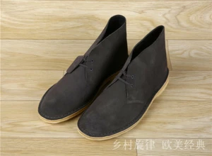 Clarks men's Desert Boot 261 18564 Charcoal Suede Grey - Picture 1 of 5