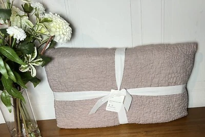 Edredón Pottery Barn Belga Lino Punto Floral Doble Cuarzo Ahumado Foto 1 de 2