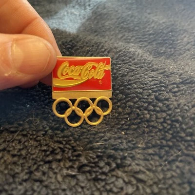 Vintage Coca Cola Olympics Pin / Button - Image 1 of 3