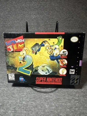 Earthworm Jim 2 (Super Nintendo Entertainment System SNES) CIB 6 - Image 1 of 4