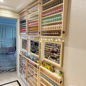 6-stufiges Wandvitrine Regal Schrank Spielzeug Aufbewahrung Regale Koffer mit Acryltür - Bild 1 von 8