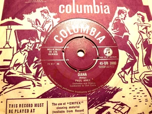 45rpm vinyl record....Paul Anka....Diana.....50s Pop - Picture 1 of 1