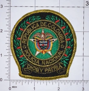 Colombia Policia Nacional Dios y Patria Patch Iron-On Used A216 - Picture 1 of 2
