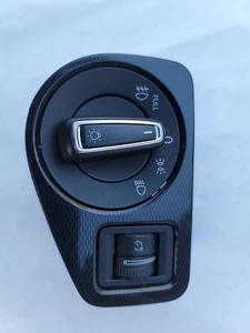 GENUINE VW GOLF R MK7 HEADLIGHT ADJUSTER CONTROL SWITCH CARBON FIBER - Picture 1 of 8
