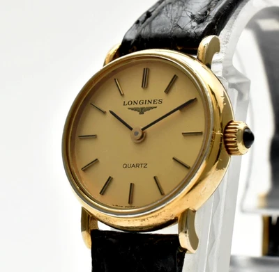 Vintage [N NEUWERTIG] LONGINES L717.2 717 4304 Gold Zifferblatt Qz 23mm... - Bild 1 von 4