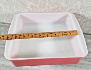 Vintage Pyrex Flamingo Pink #222 8 Zoll Quadratische Kasserolle Backform - Bild 1 von 8