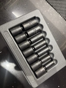 Snap On 7 pc 3/8″ Drive 6-Point Metric F/Drive Deep Impact Swivel 207IPLFM 10-18 - Picture 1 of 2