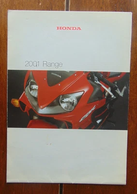 Honda 2001 Motorcycle Range UK Market Sales Brochure - Image 1 of 4