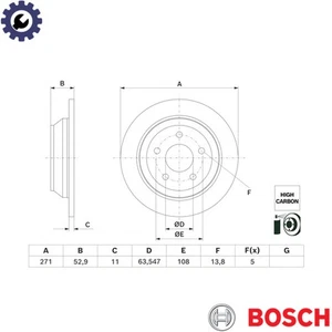 2x BRAKE DISC 0 986 479 H55 FOR FORD PUMA Q0JA 1.0L B7JG/M0JA/BZJA/B7JA 1.0L - Picture 1 of 8