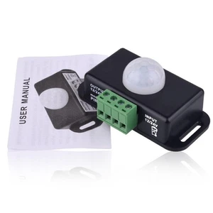 DC 12V 24V 8A Adjustable PIR Motion Sensor Switch Automatic Light Control Switch - Picture 1 of 12