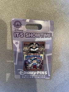 2024 Disney Parks It’s Showtime Posters Great Stromboli Puppet Pinocchio LE Pin - Picture 1 of 2