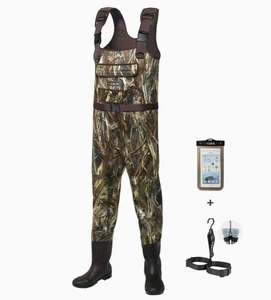 Neoprene Chest Waders 200G Insulated Bootfoot Fishing Hunting Waders M10/W12 - Picture 1 of 6